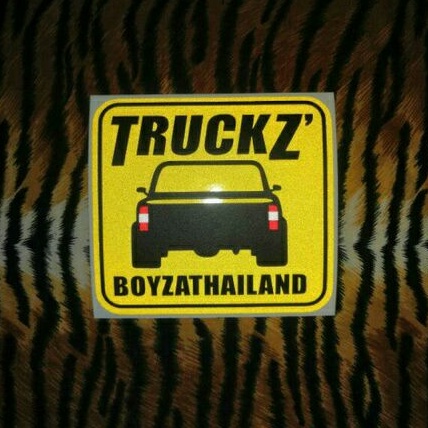 สติ๊กเกอร์สะท้อนแสง-สติ๊กเกอร์แต่งรถ-truckz-เป็นงานไดคัท-ผลิตจากสติ๊กเกอร์ยี่ห้อ-hd-lite-ขนาดความยาว-9x10-ซม