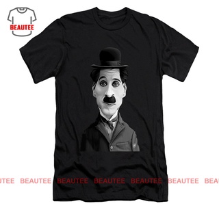 TSHIRTฝ้ายเสื้อยืด พิมพ์ลาย Celebrity Sunday Charlie Chaplins-5xl