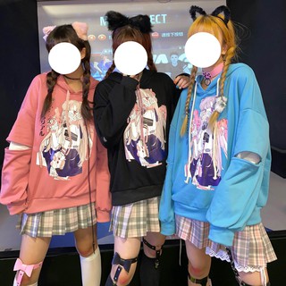 🔥Hot sale~ เสื้อกันหนาวผู้หญิงฤดูใบไม้ร่วงและฤดูหนาว 2020 ใหม่ญี่ปุ่นมีฮู้ดแจ็คเก็ตอินเทรนด์นักเรียนหลวมสาวร้อน JK ด้าน