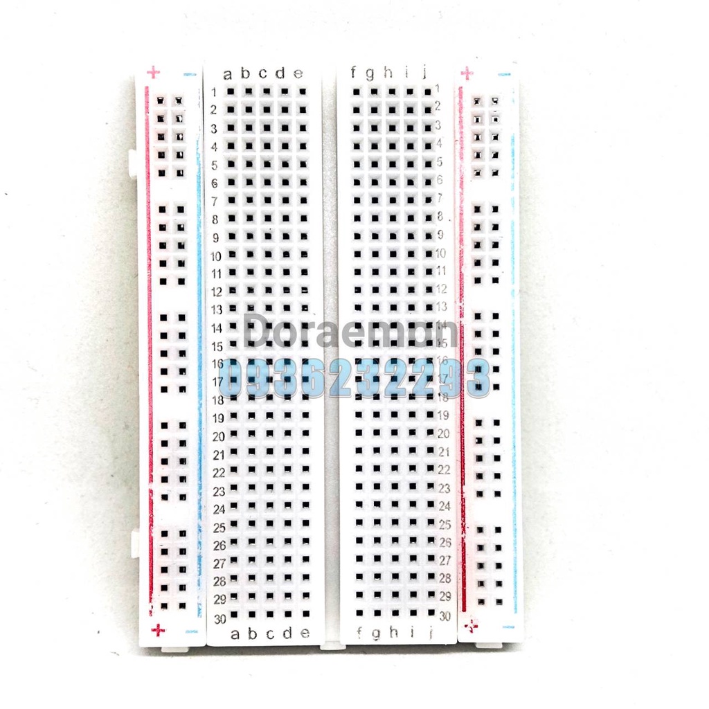 บอร์ดทดลอง-เล็ก-breadboard-400-จุด-protoboard-โฟโต้บอร์ด-โพรโทบอร์ด