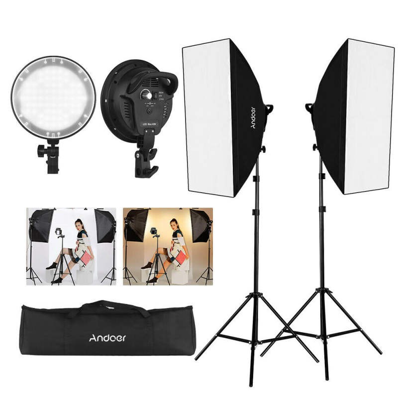 สตูดิโอsoftbox-ไฟต่อเนื่องled-ไฟสตูดิโอถ่ายภาพ-ปรับเพิ่มความสว่างได้-2ชุด