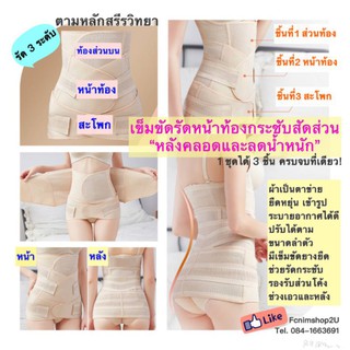 แผ่นรัดหน้าท้อง ผ้ารัดหน้าท้องหลังคลอด รัดเอว กระชับสัดส่วน