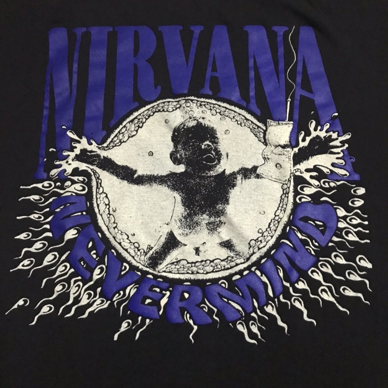 เสื้อยืดผ้าฝ้ายcotton-เสื้อยืดคอกลมเสื้อวง-nirvana-90-ผ้าฟอกเก่า-นุ่มใส่สบาย-งานสวย-sizes-4xlผ้าฝ้ายแท้s-5xl