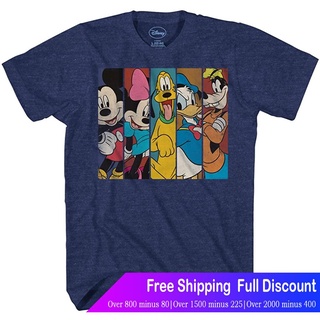 เสื้อยืดอินเทรนด์ผู้ชายอินเทรนด์ผู้หญิงดิสนีย์เสือยืดผู้ชาย เสื้อบอดี้โ Disney Mickey Minnie Mouse Pluto Donald Duck Goo
