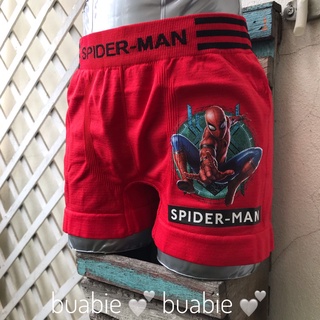 กางเกงในเด็กผู้ชาย 3-10 ขวบ ทรงบ็อกเซ่อร์ Boxer ลายลิขสิทธิ์แท้ สไปเดอร์แมน Spiderman เซ็ต 3 ตัว ผ้าทอ