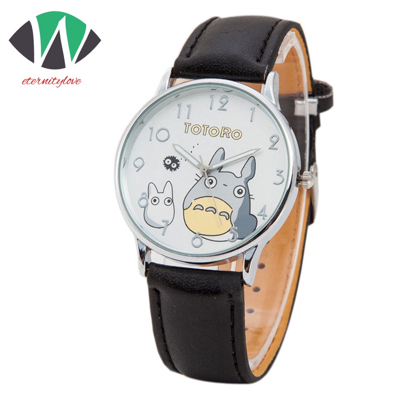นาฬิกาข้อมือสายหนัง-pu-ลายการ์ตูน-totoro