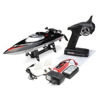 Feilun เรือบังคับไฟฟ้า Motor Brushless RC Racing Boat FT012 ระบายความร้อนด้วยน้ำ ทำความเร็วได้กว่า 45 KM/H (Black)