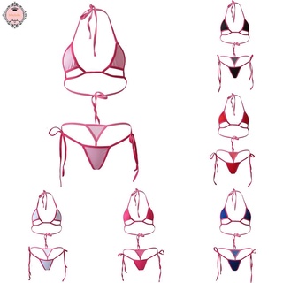 Women Sexy Lingerie Micro Bikini Set Swimwear Bra Top G-string Thong Underwear Swimwear hot sale