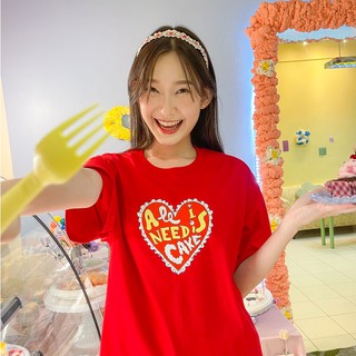 Live32# เสื้อคัตตอล มีหลายสี ลายหัวใจ สไตล์เกาหลี Dream Big Tshirt โอเวอร์ไซน์ สาวอวบใส่ได้ พร้อมส่ง