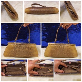 👝: Lizard Leather Handbag แท้💯%