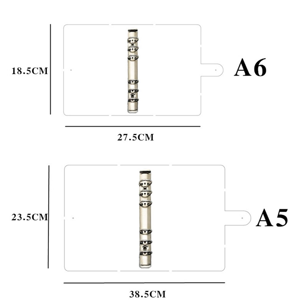 a5-a6-shiny-stars-transparent-notebook-cover-6-hole-loose-leaf-binder