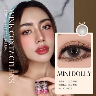 ✨ Dolly Gray (Wink lens) ขนาดมินิ mini ☀️กรองแสง uv (บิ๊กอาย คอนแทคเลนส์ Bigeye)