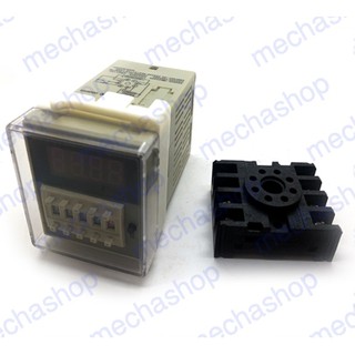 เครื่องนับจำนวนดิจิตอล ตัวนับจำนวน อุปกรณ์นับจำนวน 220V/12V/24V DH48J Digital Display Counter Counting relay 4 bit