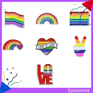 เข็มกลัดลาย Love สีรุ้งสําหรับตกแต่งธงชาติ