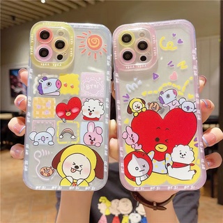 เคสใส แบบนิ่ม ลายการ์ตูน BTS สําหรับ Redmi 9A 9C 9T 8 8A 9 10A Note 7 PRO Note 8 PRO Note 9 PRO 9S Note 10 PRO 4G 10S Note 11 PRO + 5G 11S Redmi9C Redmi9A 10C