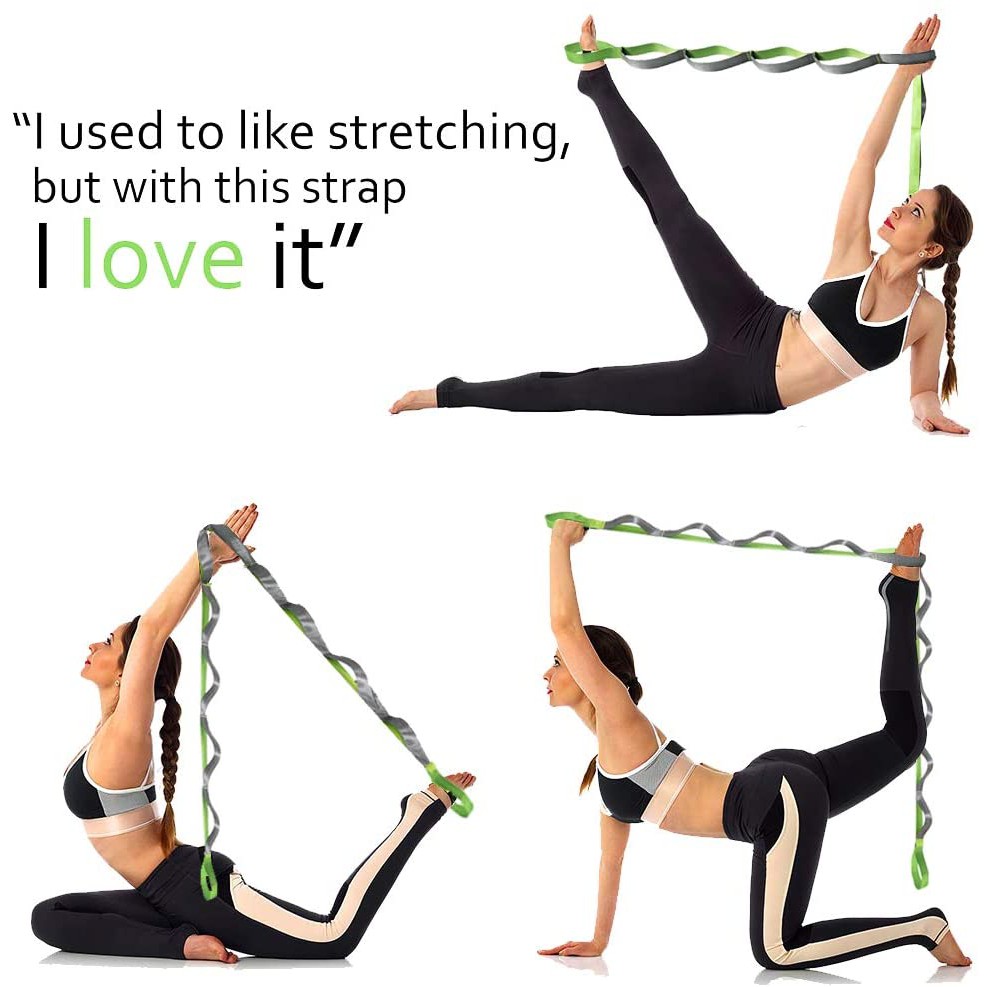 ภาพสินค้าAustto 12 Loops Stretch Strap Non-Elastic Band Perfect Exercise Physical Therapy Belt Stretching Strap for Yoga, Pilates, Dance,Rehab จากร้าน austtosports.th บน Shopee ภาพที่ 8