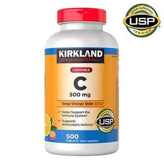 ภาพหน้าปกสินค้าKirkland Vitamin C วิตามินซี แบบอม 500 mg 500 เม็ด 🍊🍊ของแท้จาก อเมริกา100%🍊🍊 ที่เกี่ยวข้อง