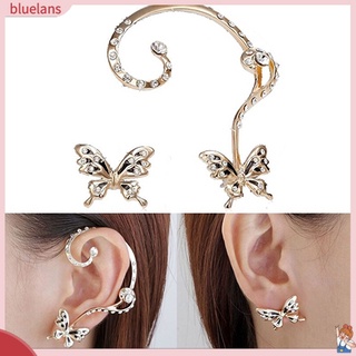 ต่างหูสตรีแบบคลิปทรงแป้นประดับเพชร Stud Earrings