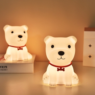 Creative Colorful Dog LED Night Light Touch Sensor ซิลิโคน USB โคมไฟห้องนอนแบบชาร์จไฟสำหรับเด็กของขวัญวันหยุดสำหรับเด็ก