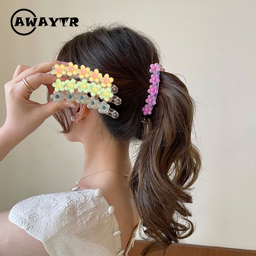 awaytr-กิ๊บติดผม-ดอกไม้-แฟชั่นเกาหลี-ใหม่-สําหรับผู้หญิง-สีพื้น-กิ๊บน่ารัก-เครื่องประดับผม