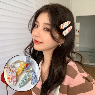 กิ๊บติดผมอะคริลิค ลายดอกไม้น่ารัก เหมาะกับใส่กลางแจ้ง สไตล์วิทยาลัย สําหรับผู้หญิง
