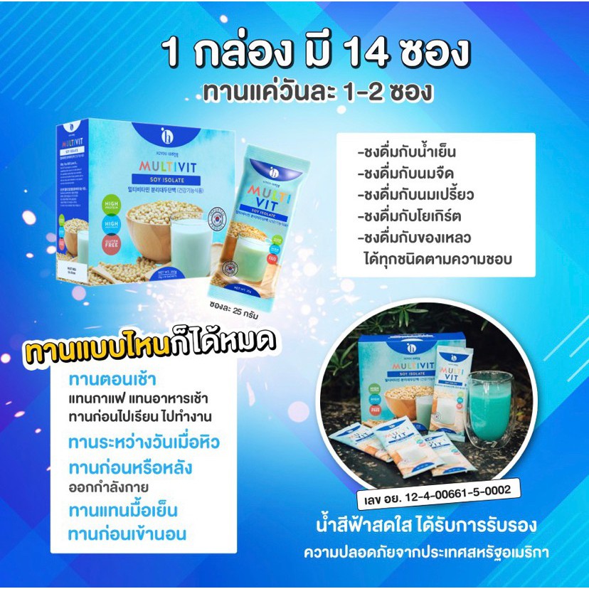 ภาพสินค้าMultivit Soy Isolate มัลติวิตซอย ไอโซเลท จากร้าน modiman_shop15 บน Shopee ภาพที่ 7