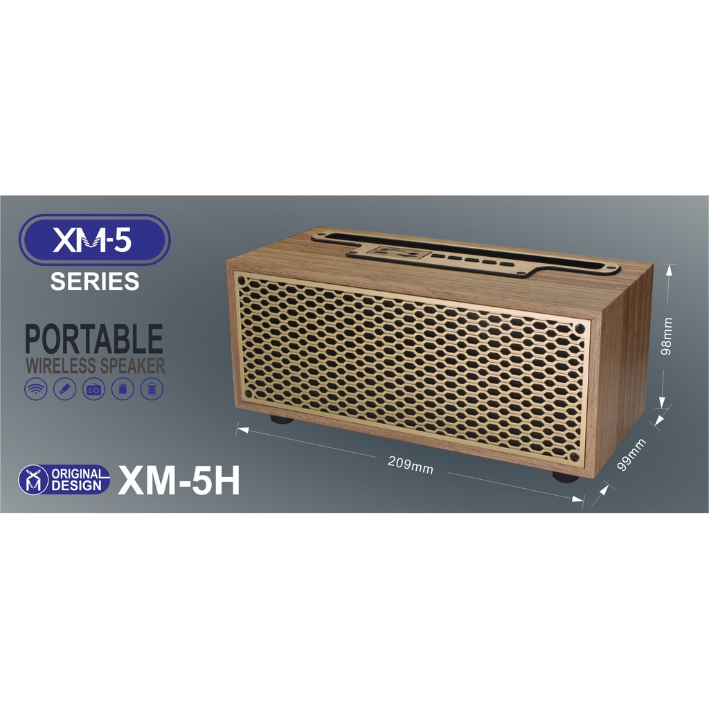 xm-5h-ลำโพงบลูทูธ-ทรงกระทัดรัด-ดีไซน์หรูหรา-wireless-speaker-5w