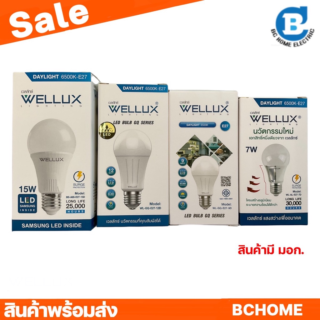 หลอดไฟ-led-มีมอก-wellux-7-วัตต์-15วัตต์