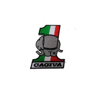 Cagiva Italian Motorcycle Racing ป้ายติดเสื้อแจ็คเก็ต อาร์ม ป้าย ตัวรีดติดเสื้อ อาร์มรีด อาร์มปัก Badge Patches