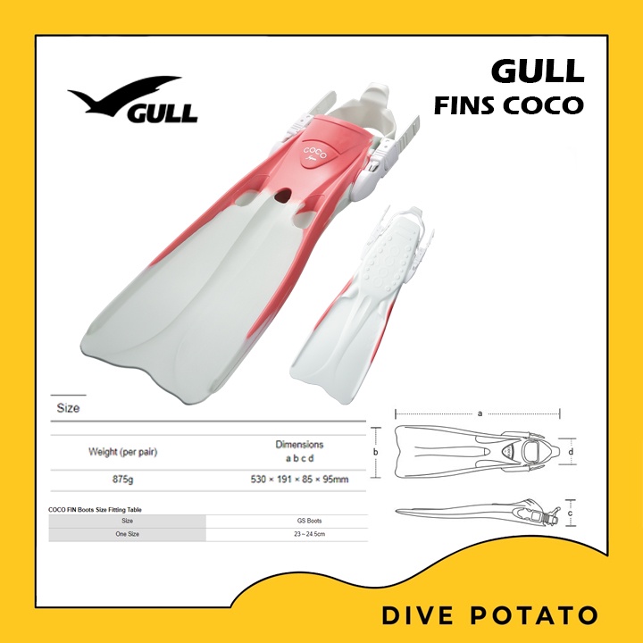 gull-coco-fins-ฟินดำน้ำประสิทธิ์ถาพสูงจากแบรนด์-gull