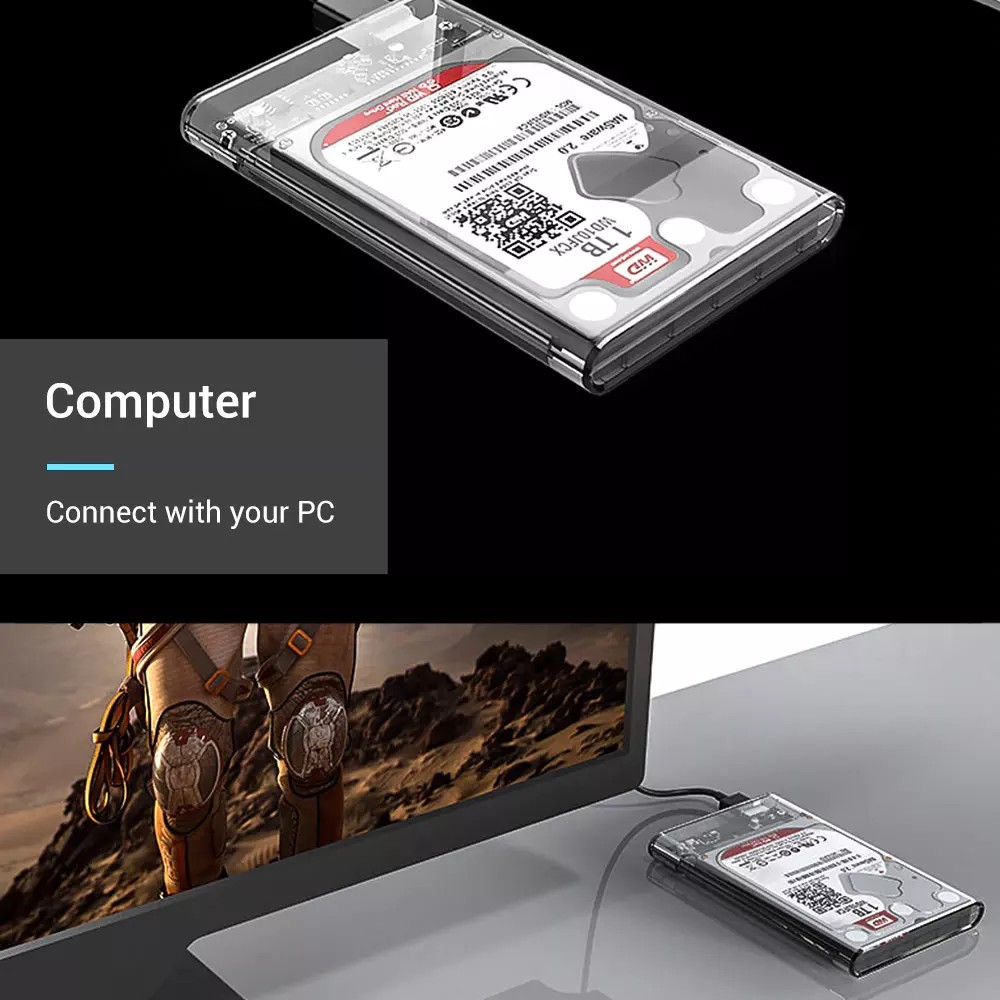 ภาพสินค้าOrico กล่องใส่ HDD 2139U3 2.5"HDD แบบใสExternal Hard drive Enclosure โอริโก้กล่องอ่าน HDD 2.5" แบบ USB 3.0 กล่องใส่ฮาดด จากร้าน loeve007 บน Shopee ภาพที่ 3