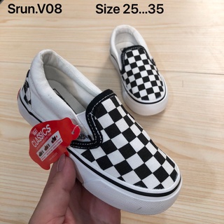 Vans slip on kids รองเท้าผ้าใบแบบสวมสำหรับเด็ก