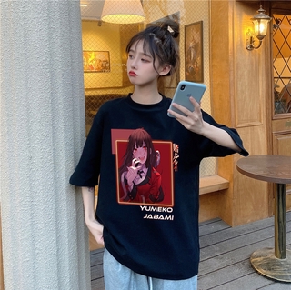 【🔥🔥】ผู้หญิงญี่ปุ่นเสื้อยืด 2022 การพนัน Abyss การ์ตูนอะนิเมะพิมพ์แขนสั้น Casual Street เสื้อยืด Harajuku หลวมแขนสั้นสี