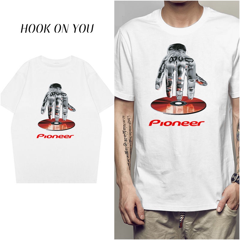 เสื้อยืดโอเวอร์ไซส์ผ้าฝ้ายฤดูร้อน-pioneer-pioneer-pioneer-pioneer-dj-hand-disc-โลโก้ผ้าฝ้ายแขนสั้นพิมพ์เสื้อยืดผู้ชายและ