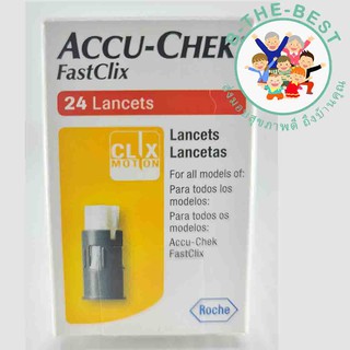 Accu-chek FastClix Lancets 24 pieces/box Accu Chek เข็มเจาะเลือด 24 ชิ้น ol00280