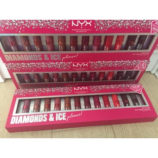 NYX PROFESSIONAL MAKE UP DIAMONDS & ICE please 12 แท่ง(13.g)