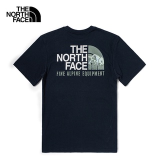 ใหม่ เสื้อยืดแขนครึ่ง ผ้าฝ้าย พิมพ์ลาย The North Face ระบายอากาศ สําหรับผู้ชาย 4U9L