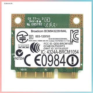 ดูอัลแบนด์ 300Mbps BCM943228อะแดปเตอร์การ์ดไร้สาย HMB 4.0 802.11a/b/g/n Wifi Half Mini PCI-E Notebook Wlan 2.4Ghz 5Ghz