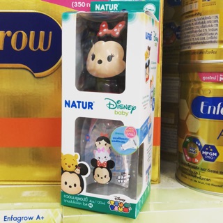 Natur ขวดนมคอแคบ แถมจุก Biomimic ไซส์M (ไบโอมิมิค) Disney Baby ขนาด 4oz/120ml