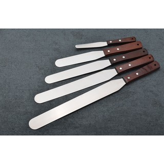 Spatula Wood Straight/สปาตูล่าด้ามไม้ 6 ,7 ,9 ,11 นิ้ว