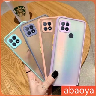 เคส oppo A15 A15S A93 A94 A16 A54 เคสโทรศัพท์แบบใส Frosted Matte สีทึบ ปล่อย HY