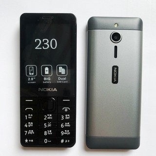 โทรศัพท์มือถือ โนเกียปุ่มกด NOKIA 230  (สีดำ) 2 ซิม จอ  2.8นิ้ว รุ่นใหม่ 2020