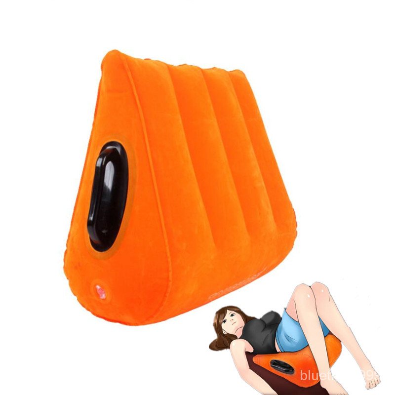 พร้อมส่งจากไทย-แสงสีเทา-inflatable-cushion-magic-wedge-pillow-for-couples-body-support-pads-back-cushion