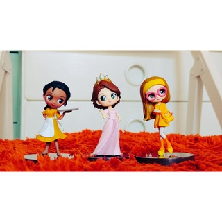 Q posket petit Disney Characters - Rapunzel・Honey Lemon・Tiana ของแท้จากญี่ปุ่น