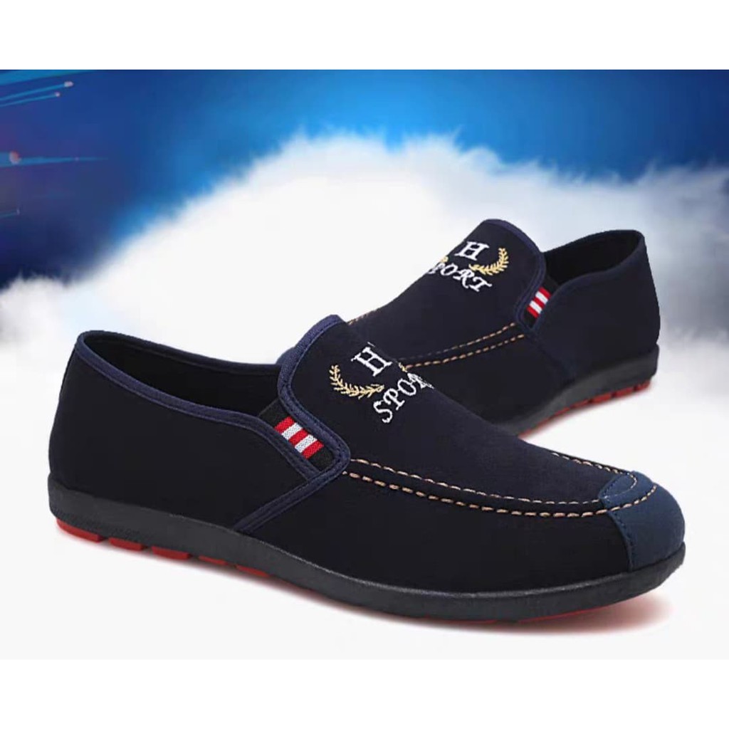 ภาพสินค้าHot ใหม่ พร้อมส่ง รองเท้าผ้าใบชาย รองเท้าบุรุษ รองเท้าแบบสวมHP009 จากร้าน huang_pu บน Shopee ภาพที่ 5