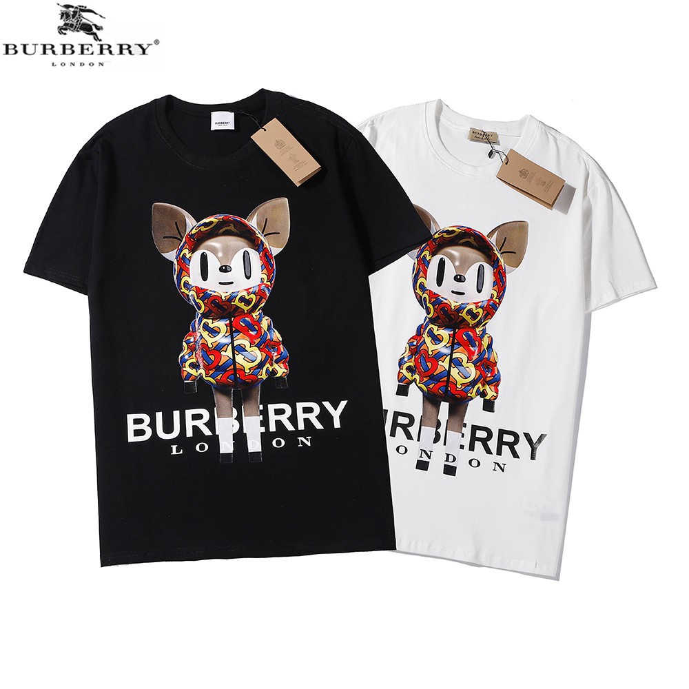 เสื้อยืดพรีเมี่ยม-พิมพ์ลาย-burberry-lady-นําเข้าจากฮ่องกง-สําหรับผู้หญิง