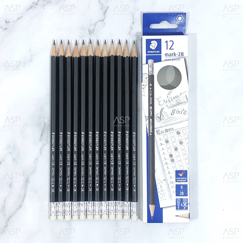 ดินสอ-2b-staedtler-รุ่น-mark-2b-ดินสอทำข้อสอบ-ยกกล่อง-12-แท่ง