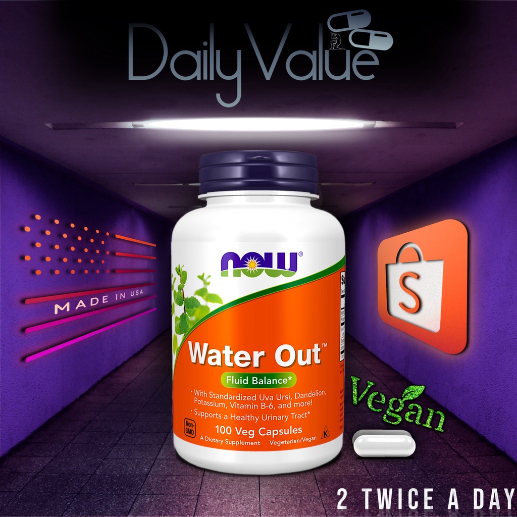 ภาพหน้าปกสินค้าความสมดุลของน้ำในร่างกาย / Water Out Fluid Balance 100 Capsules by NOW FOODS จากร้าน dailyvalue บน Shopee