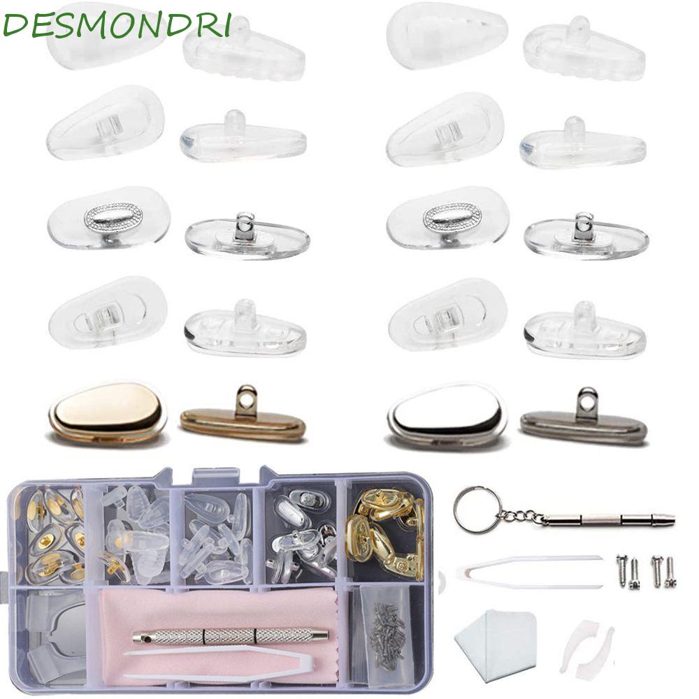 desmondri-แผ่นรองจมูกแว่นตา-มินิ-คละแบบ-กันลื่น-พร้อมไขควง-โลหะ-แหนบ-ที่เกี่ยวหู-ชุดซ่อมแว่นตา
