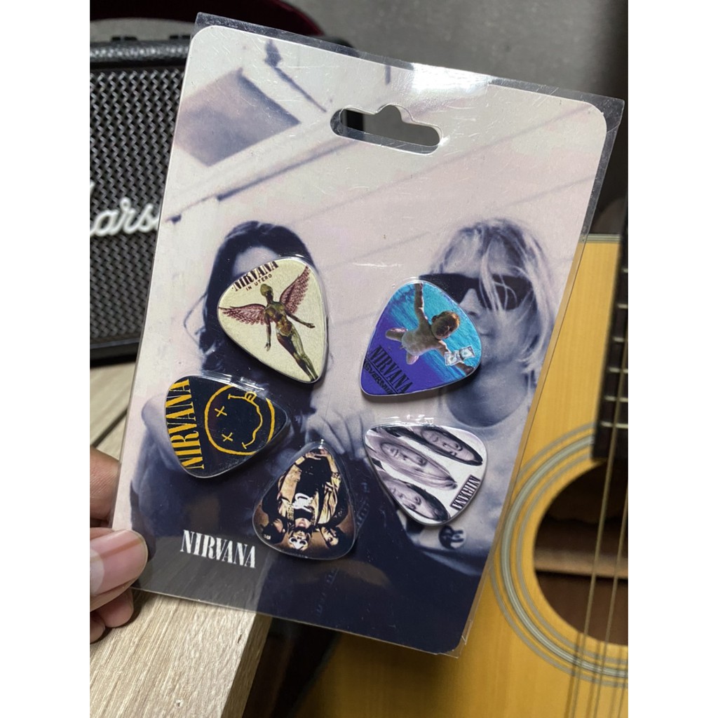 ปิ๊กกีต้าร์ลายวงขนาด-0-73-mm-pick-guitar-ลายวงดนตรี